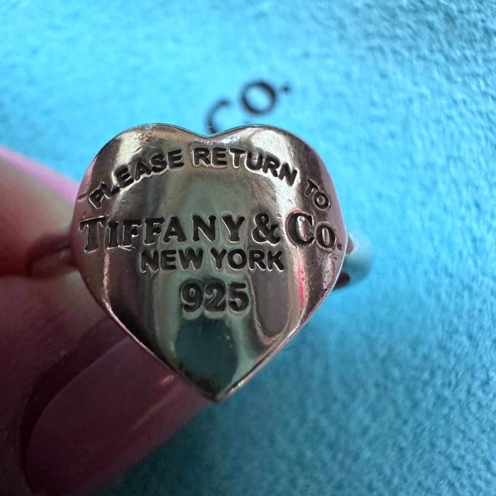 Pre owned return to Tiffany heart ring size 8.5